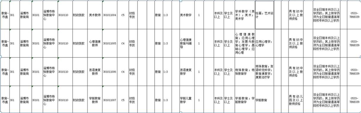 [校園招聘]淄博市特殊教育中心2019年公開(kāi)招聘教師公告